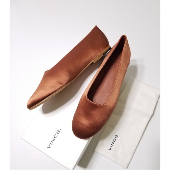 Vince Shoes - NIB Vince Maxwell Italian Satin Ballet Flat in Salmon Size 5.5, 6.5, 7.5, 8 $225